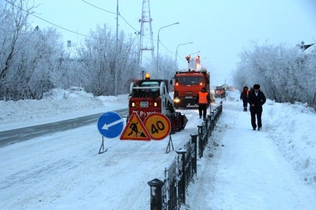 Салехард завалило снегом